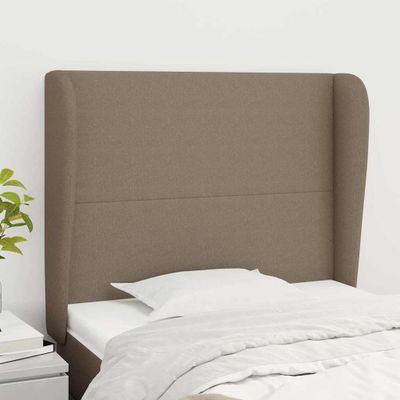vidaXL Čelo postele so záhybmi sivohnedé 103x23x118/128 cm látka
