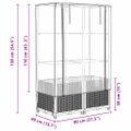 vidaXL Záhon s krytom na skleník ratanový vzhľad 80x40x138 cm