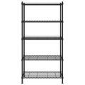 vidaXL Regál s 5 policami 90x35x180 cm čierny 250 kg