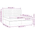 vidaXL Posteľný rám boxsping s matracom tmavozelený 200x200 cm zamat