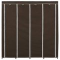 vidaXL Šatník so 4 priehradkami hnedý 175x45x170 cm