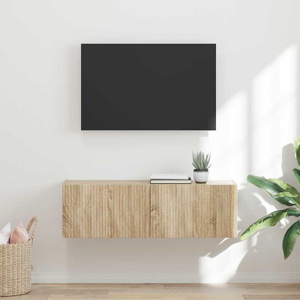 vidaXL TV nástenná skriňa Sonoma 98 x 31 x 29,5 cm Kompozitné drevo