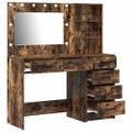 vidaXL Toaletný stolík 2 ks Hnedá 78.5 x 41 x 135 cm Kompozitné drevo