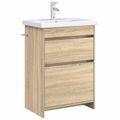 vidaXL Skriňa pod umývadlo do kúpeľne Dub sonoma 56 x 37,5 x 81 cm