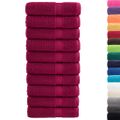 vidaXL Prémiové sprchové uteráky SOLUND 10ks bordové 70x140cm 600 g/m2