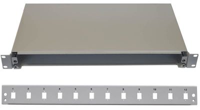 19'' Optická vaňa 12xSC simplex vrátane kazety šedá