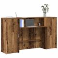 vidaXL Recepčný stôl staré drevo 180x50x103,5 cm kompozitné drevo