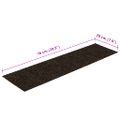 vidaXL Schodové rohože, samolepiace, 15 ks, 76x20 cm, tmavohnedé, obdĺžnikové