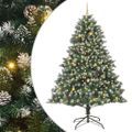 vidaXL Umelý vianočný stromček Zelená 240 cm PVC, plast a oceľ