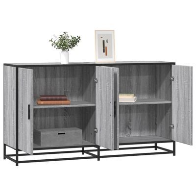 vidaXL Komoda sivá sonoma 134x35x76 cm kompozitné drevo
