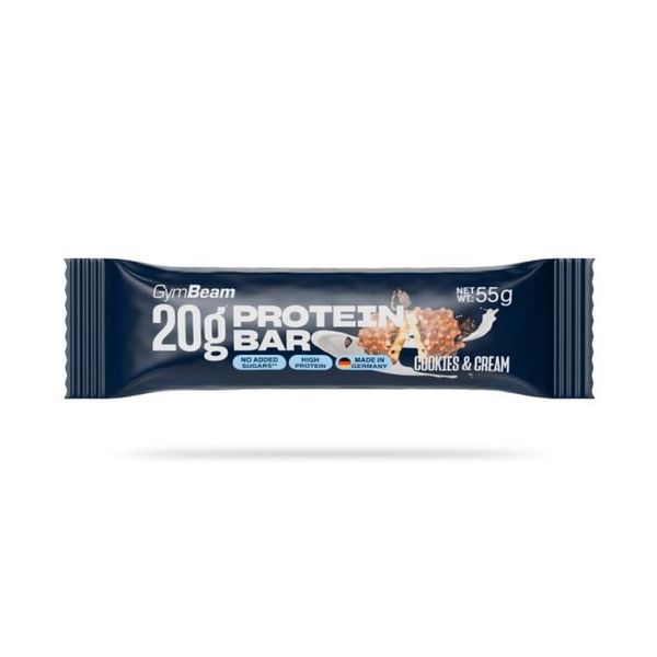 20g Protein bar - GymBeam, cookies & cream, 55 g