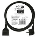 Predlžovací kábel EMOS PC0115R / 5 m / 1 zásuvka / čierny / PVC / 1,5 mm2
