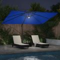 vidaXL Slnečník 351 x 250 x 253 cm Polyester a hliník Azurblue