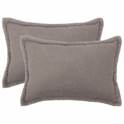 vidaXL Poťah na podložku 2 pcs HOUTEN Svetlosivá 50 x 80 cm Bouclé