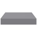vidaXL Plávajúce nástenné police 2 ks, sivé 23x23,5x3,8 cm, MDF
