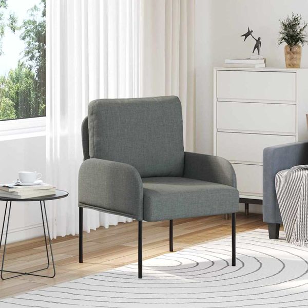 vidaXL Pohovky s vankúšom 55cm Tmavo šedá Preglejka