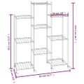 vidaXL Stojan na kvety s kolieskami 83x25x103,5 cm čierny železný