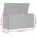 vidaXL Záhradný úložný box hnedý 120x50x60 cm polyratanový