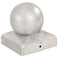 vidaXL Kryty na plotové stĺpiky 6 ks s guľou, pozinkovaný kov 81x81 mm