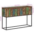 vidaXL Konzolový stolík 110x30x75 cm recyklovaný masív a železo