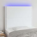 VidaXL Čelo postele biele 80x5x118/128 cm umelá koža