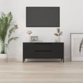 vidaXL TV skrinka čierna 102x44,5x50 cm spracované drevo