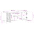 vidaXL TV skrinka Hnedá 105 x 33,5 x 46 cm Masívne mango drevo
