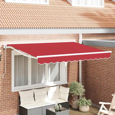 vidaXL Rám markízy Červená 300 x 200 cm Polyester s PU povrchom