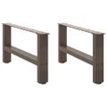 vidaXL Nohy konferenčného stolíka, prírodná oceľ, 2 ks, 60 x (30-31) cm, oceľ