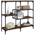 vidaXL Konzolový stolík dymový dub 103x32x95 cm kompozitné drevo