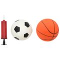 vidaXL Detská futbalová a basketbalová súprava s loptičkami 98x50x70cm