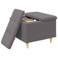 vidaXL Ottoman s Úložným Priestorom Biely 60 x 60 x 45 cm Umelá koža