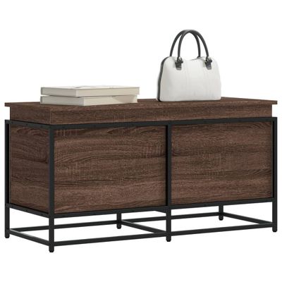 vidaXL Úložný box s vekom hnedý dub 100x40x51,5 cm kompozitné drevo