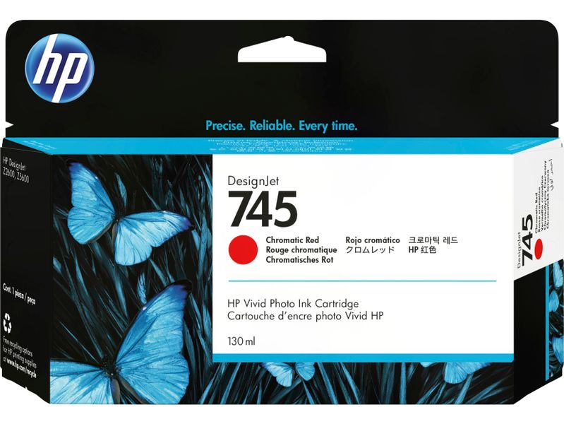 HP 745 atramentová náplň chróm. červená, F9K00A