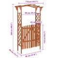 vidaXL Pergola s bránkou 116x40x204 cm masívne jedľové drevo