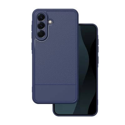 Jednoduché karbónové puzdro pre Samsung Galaxy A37 5G modré