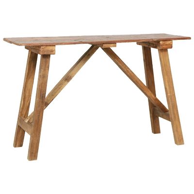 vidaXL Konzolový stolík 130x40x80 cm, zmes recyklovaného dreva