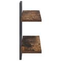 vidaXL Plávajúce police Dymový dub 40 x 15 x 40 cm Kompozitné drevo