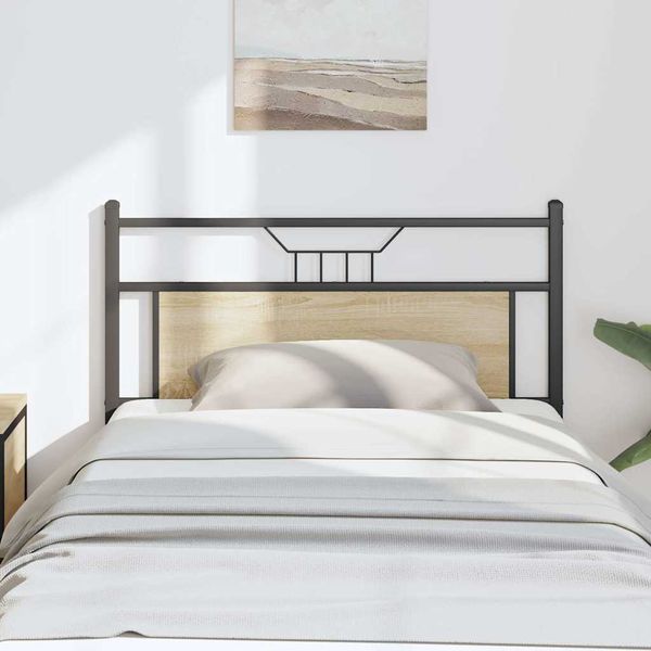 vidaXL Náhradné čelo postele, dub sonoma 107 cm, kompozitné drevo a oceľ