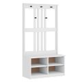 vidaXL Halový strom SANDNES biela 87x40x159,5 cm masívna borovica