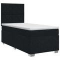 vidaXL Posteľ boxspring s matracom Čierna 100 x 200 cm Látka