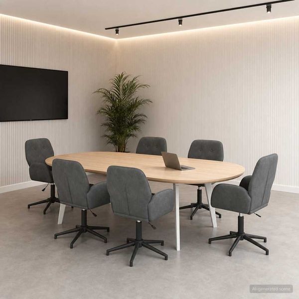 vidaXL Otáčacie stoličky k stolu 6 ks 54 x 55 x 90 cm Tmavosivá Zamat