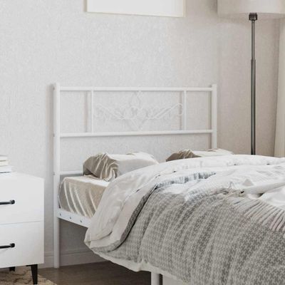 vidaXL Kovové náhradné čelo postele biele 107 cm