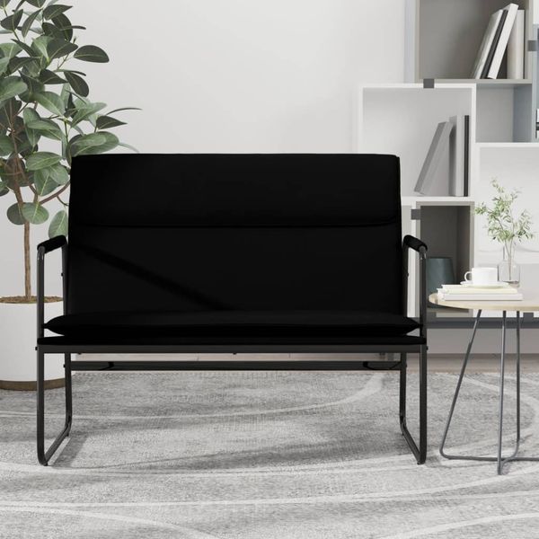 vidaXL Lavička čierna 100x64x80 cm umelá koža