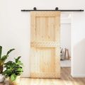 vidaXL Posuvné dvere 95 x 210 cm Masívne borovicové drevo (neupravené)
