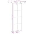 vidaXL Posuvné dvere s kovaním 76x205 cm ESG sklo a hliník