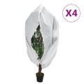 vidaXL Flísové kryty na rastliny so zipsom 4 ks 70 g/m² 3,93x3,5 m