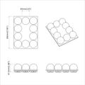 vidaXL Zrkadlové svetlá 12 ks Biela 4,5 x 4,5 x 4,7 cm Plast