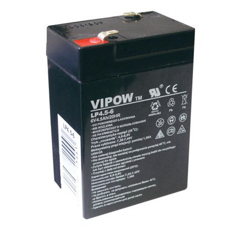 Batéria olovená 6V 4.5Ah VIPOW BAT0200