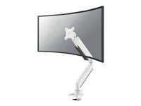 Montážna sada - plný pohyb - pre Displej LCD - hliník - biela - veľkosť obrazovky: 10"-49" - upevnenie svorkou, priechodka, upevniteľné na stôl